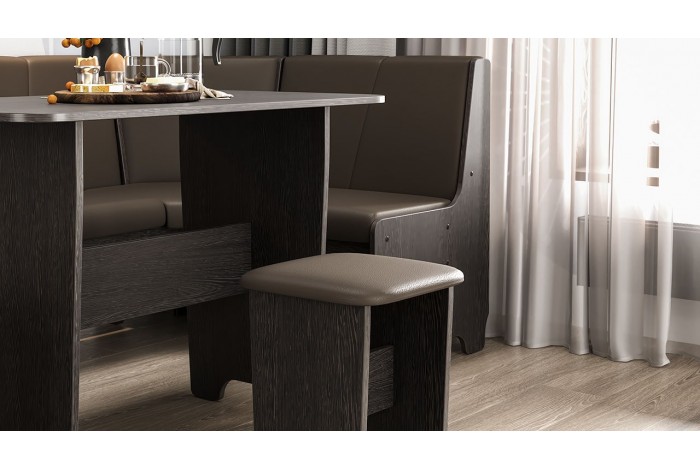 Кухонный уголок «Техас» Исп.1 Венге, Экокожа коричневая