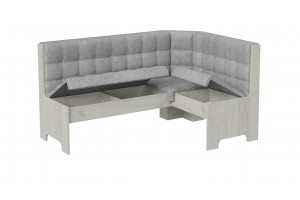 Кухонный уголок Флорида Дуб Крафт белый, Микровелюр Wellmart Silver