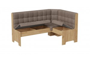 Кухонный уголок Флорида Дуб Крафт золотой, Микровелюр Wellmart Latte