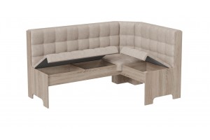 Кухонный уголок Флорида Дуб Сонома трюфель, Микровелюр Wellmart Dark