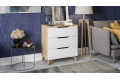 Комод Тип 3 с опорами Бук матовый, Дуб Сонома, Белый Ясень