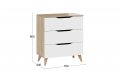 Комод Тип 3 с опорами Бук матовый, Дуб Сонома, Белый Ясень