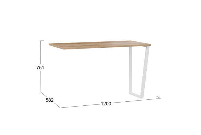 Стол письменный «Порто» - ТД-393.15.01 Белый, Яблоня Беллуно