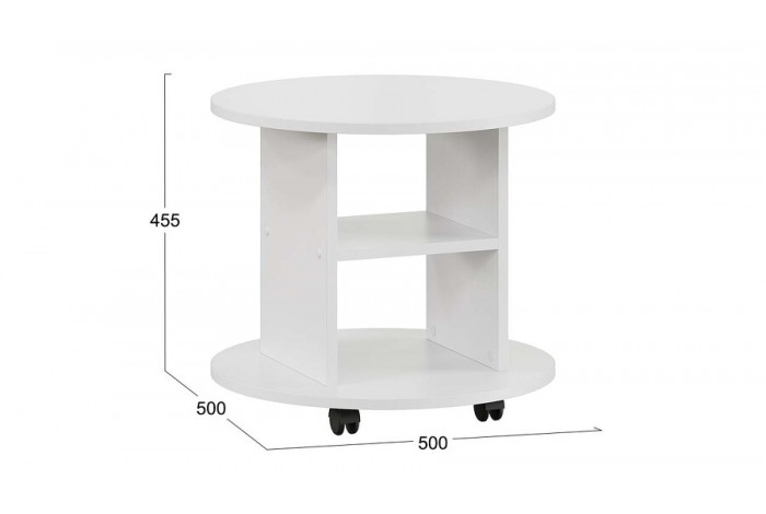 Стол журнальный Остин Белый Ясень