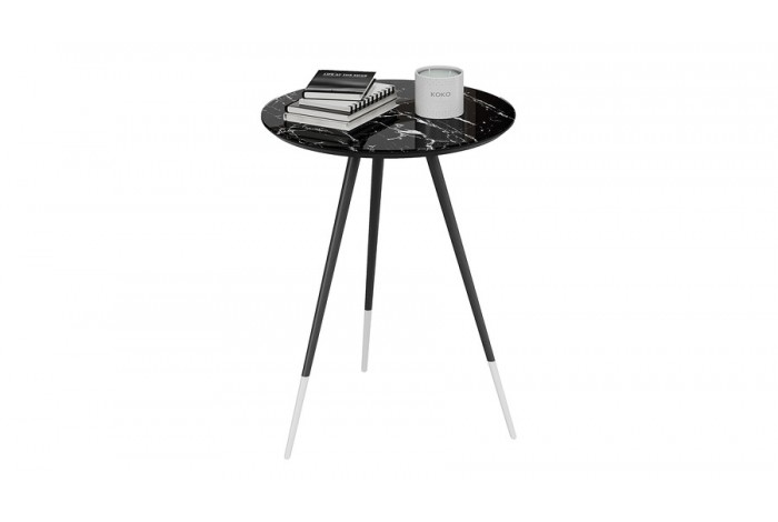 Стол журнальный «Vira» Черный муар, Черный мрамор