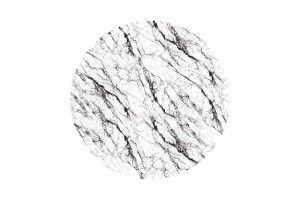 Стол журнальный ДП 1-03-05 исп. 2 Черный, Стекло Мрамор белый