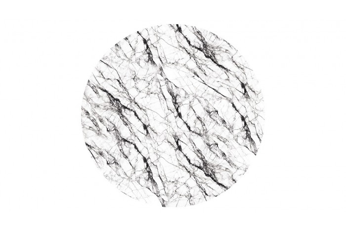 Стол журнальный ДП 1-03-05 исп. 2 Черный, Стекло Мрамор белый