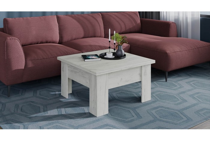 Стол журнальный Тип 10 Дуб Крафт белый