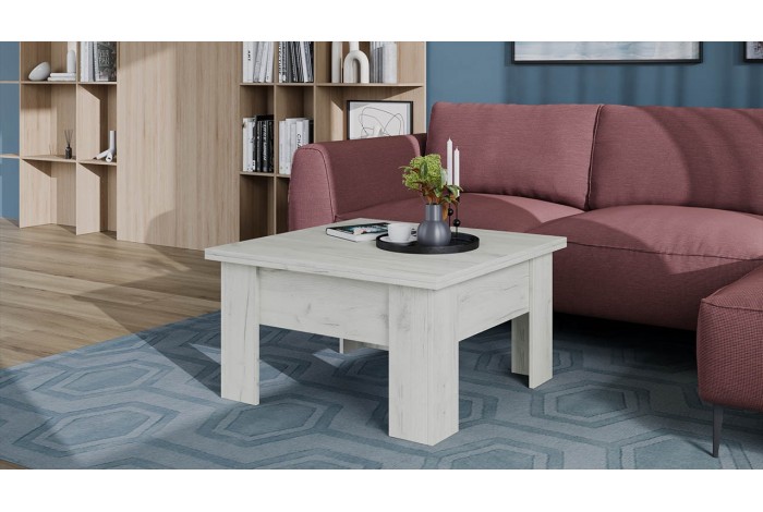 Стол журнальный Тип 10 Дуб Крафт белый