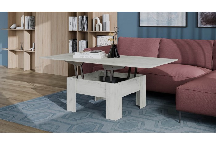 Стол журнальный Тип 10 Дуб Крафт белый