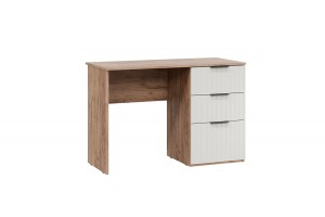 Стол письменный Графит Дуб Крафт Табачный, Холст Белый