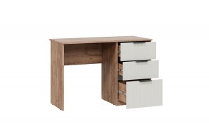 Стол письменный Графит Дуб Крафт Табачный, Холст Белый