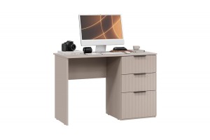 Стол письменный Графит Глиняно серый, Холст латте