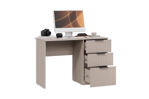 Стол письменный Графит Глиняно серый, Холст латте