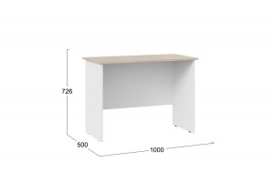 Стол письменный Тип 14 (1000) Дуб Сонома, Белый Ясень