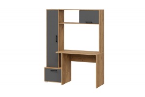 Стол письменный Тип 15 Дуб Крафт золотой, Графит Серый