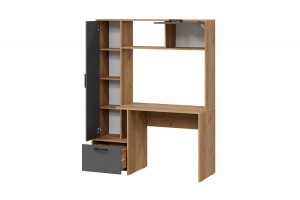 Стол письменный Тип 15 Дуб Крафт золотой, Графит Серый