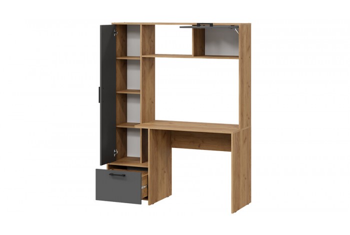 Стол письменный Тип 15 Дуб Крафт золотой, Графит Серый