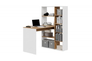 Стол письменный Тип 16 Белый Ясень, Дуб Крафт золотой