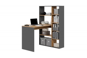 Стол письменный Тип 16 Графит Серый/Дуб Крафт Золотой