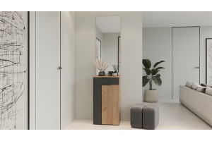 Прихожая Асти №5 Дуб крафт золотой/Антрацит