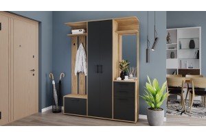Прихожая Витра Тип 2 Дуб Крафт золотой, Антрацит