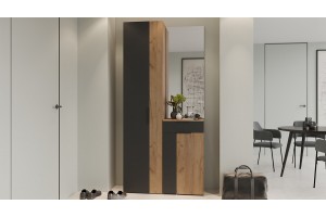 Прихожая Асти №2 Дуб крафт золотой/Антрацит