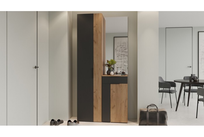 Прихожая «Асти» №2 - ГН-002 Дуб крафт золотой/Антрацит