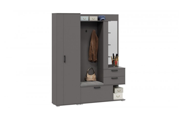 Прихожая «Эрика» №1 Тип 2 Графит Серый