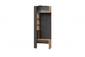 Прихожая Асти №3 Дуб крафт золотой/Антрацит