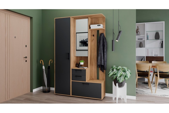 Прихожая Витра №5 Дуб Крафт золотой, Антрацит