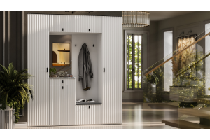 Прихожая Тиффани №1 Белый снег, Белый софт