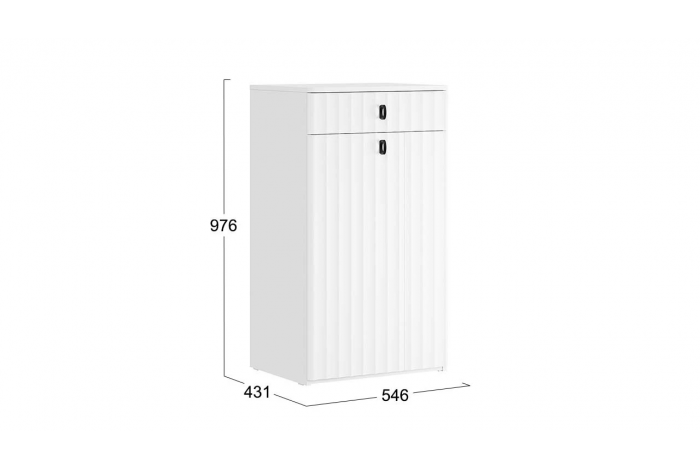 Прихожая «Тиффани» №1 - ГН-001 Белый снег, Белый софт