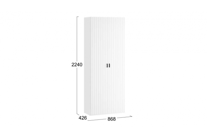Прихожая «Тиффани» №2 - ГН-002 Белый снег, Белый софт