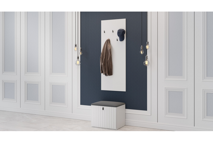 Прихожая «Тиффани» стандартный - ГН-000 Белый снег, Белый софт