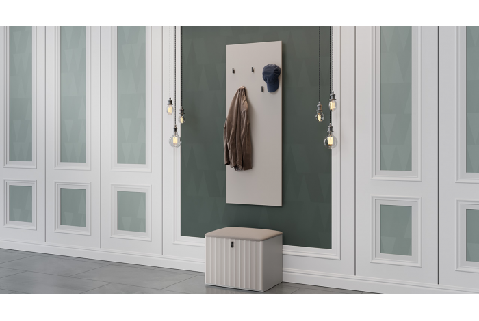 Прихожая «Тиффани» стандартный - ГН-000 Кашемир, Кашемир матовый