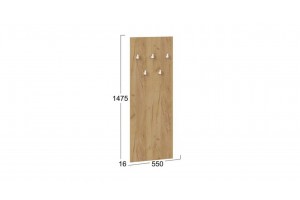 Прихожая Хилтон №14 Дуб Крафт золотой, Белый матовый