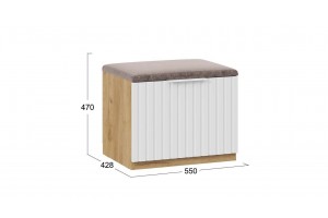 Прихожая Хилтон №14 Дуб Крафт золотой, Белый матовый