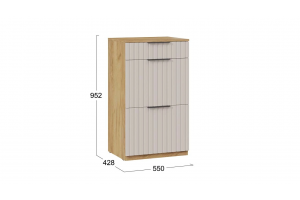 Прихожая Хилтон №1 Дуб Крафт золотой, Мокко матовый