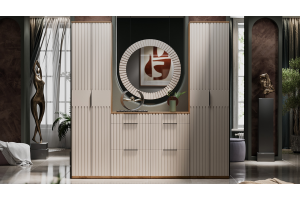 Прихожая Хилтон №13 Дуб Крафт золотой, Мокко матовый