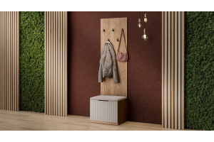 Прихожая Хилтон №14 Дуб Крафт золотой, Мокко матовый