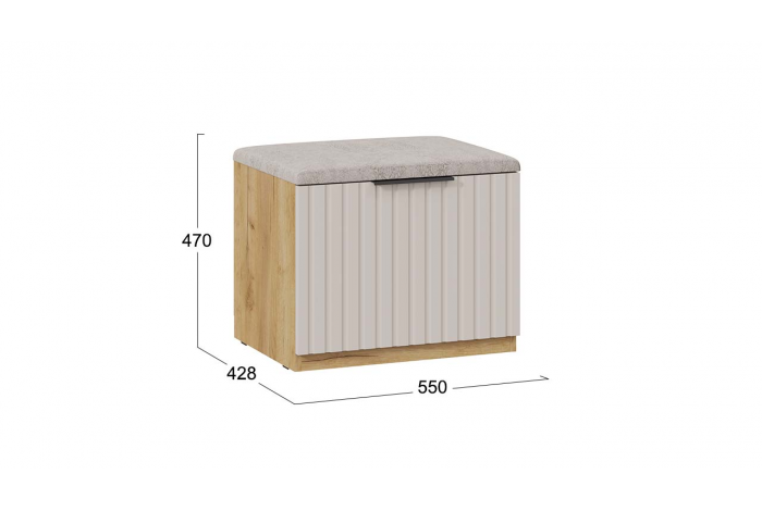 Прихожая «Хилтон» №2 Дуб Крафт золотой, Мокко матовый