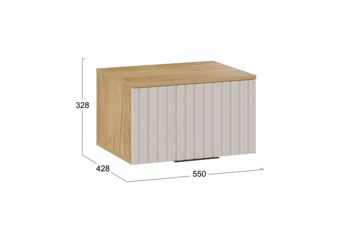 Шкаф настенный «Хилтон» Исп.2.1 - 303.007.000 Дуб Крафт золотой, Мокко матовый