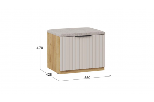 Тумба для обуви Хилтон 550 Исп.2.1 Дуб Крафт золотой, Мокко матовый