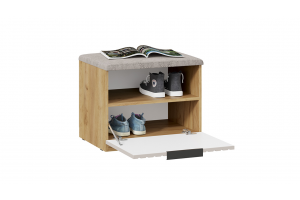 Тумба для обуви Хилтон 550 Исп.2.1 Дуб Крафт золотой, Мокко матовый