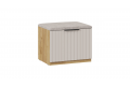 Тумба для обуви «Хилтон» 550 Исп.2.1 - 303.005.000 Дуб Крафт золотой, Мокко  матовый