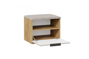 Тумба для обуви Хилтон 550 Исп.2.1 Дуб Крафт золотой, Мокко матовый