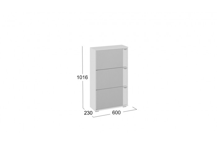 Тумба для обуви Тип 8 Белый Ясень