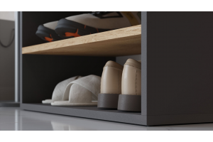 Тумба для обуви Тип 11 Графит Серый, Дуб Крафт золотой