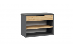 Тумба для обуви Тип 11 Графит Серый, Дуб Крафт золотой